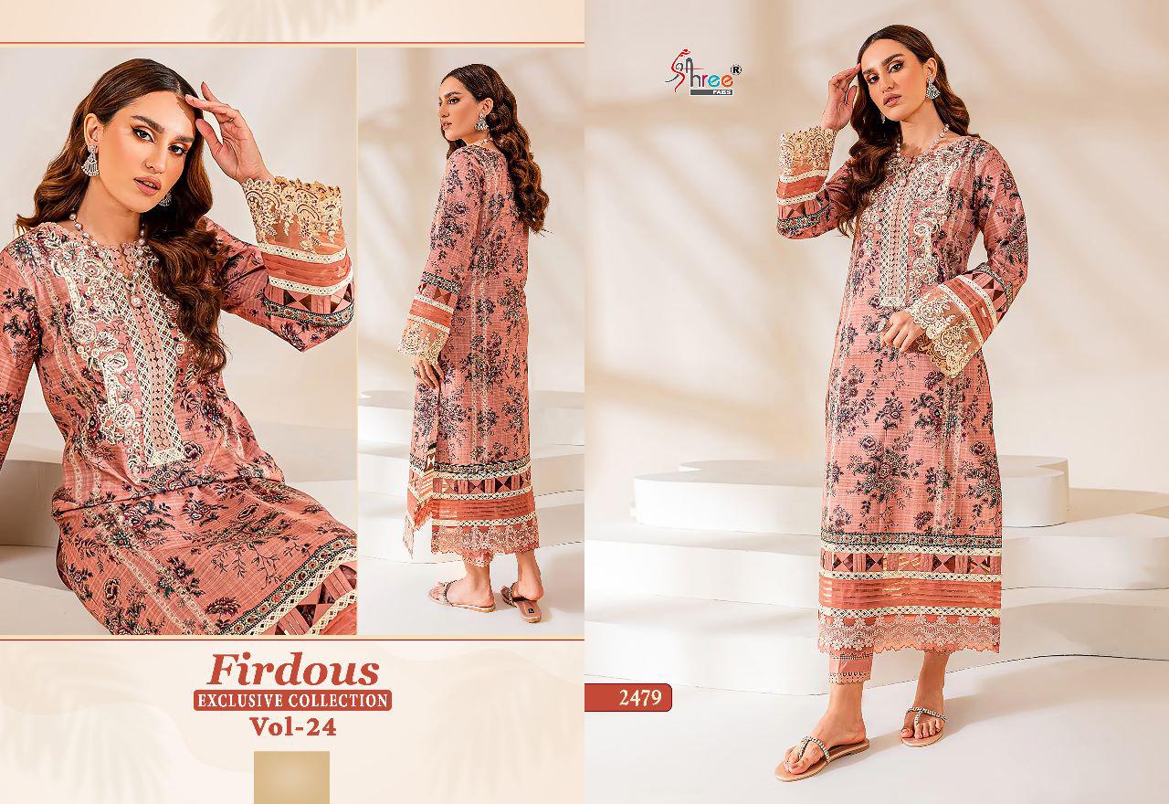 Shree Firdous Exclusive Collection Vol 24 Designer Wholesale Pakistani Suits
